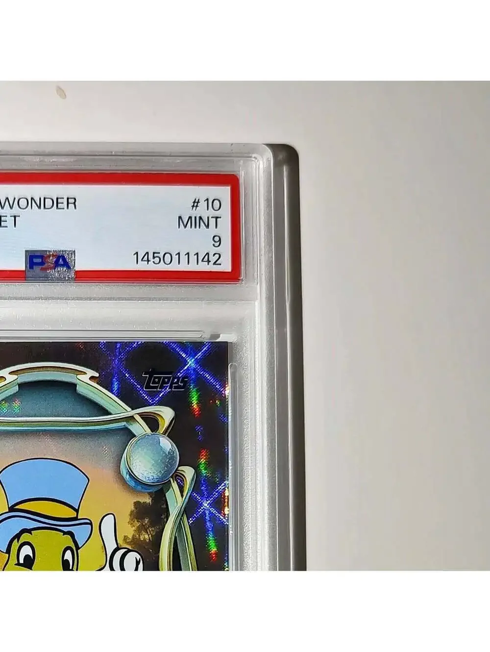 Jiminy Cricket 2025 Topps Disney Wonder #10 Winter Variant Card Pinocchio PSA 9